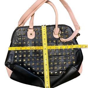 Original Betsey Johnson black and pink leather studded purse